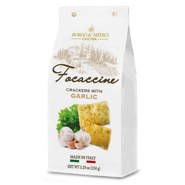 Borgo Focaccine Garlic Flavoured Crackers 150g (12)