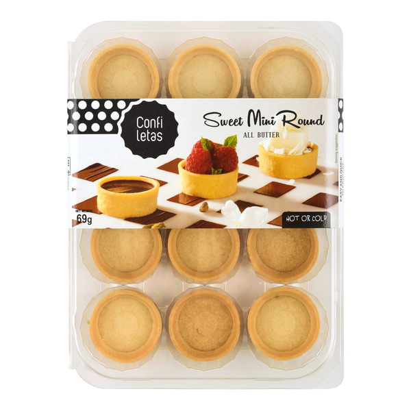 Confiletas Mini Sweet Round Pastry Cases x 12 69g (10)