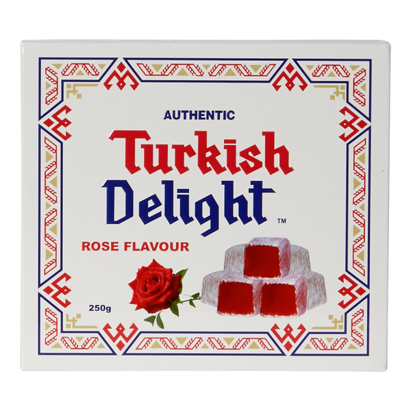 Real Turkish Delight Square Box - Rose 250gm