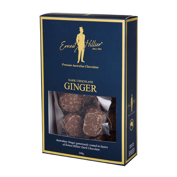 Ernest Hillier Dark Chocolate Ginger - Box 240g