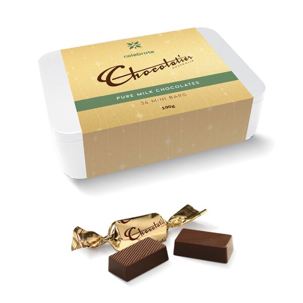 Chocolatier "Celebrate" Milk Chocolate Tin 190g (8)