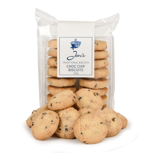 Jen's Traditional Biscuits Choc Chip Cookies 300g 