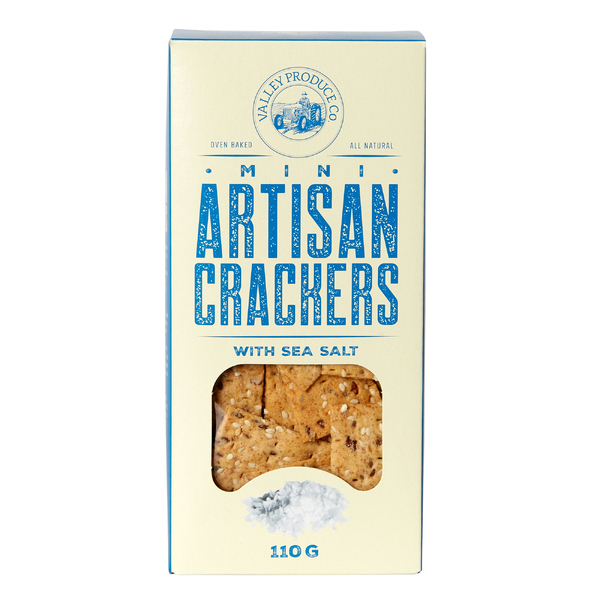 Valley Produce Company Mini Artisan Crackers with Sea Salt 110g