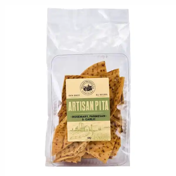 VPC Artisan Pita Rosemary, Parmesan & Garlic 100g (12)
