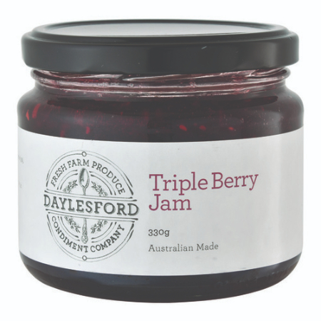 Daylesford Cond. Co Triple Berry Jam 330g (12)
