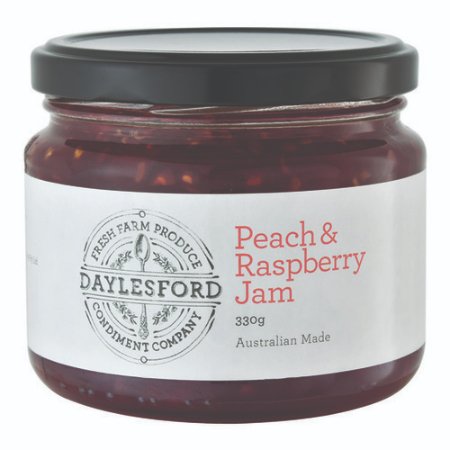 Daylesford Cond. Co Peach & Raspberry Jam 330g (12)