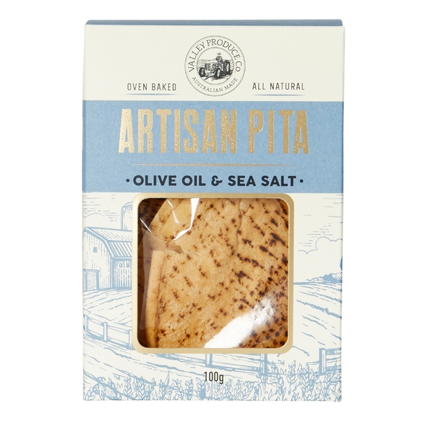 VPC Artisan Pita Box - Olive Oil & Sea Salt 100g (12)