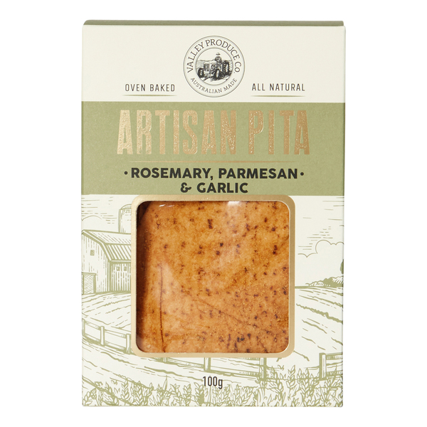 VPC Artisan Pita Box - Rosemary, Parmesan & Garlic 100g (12)