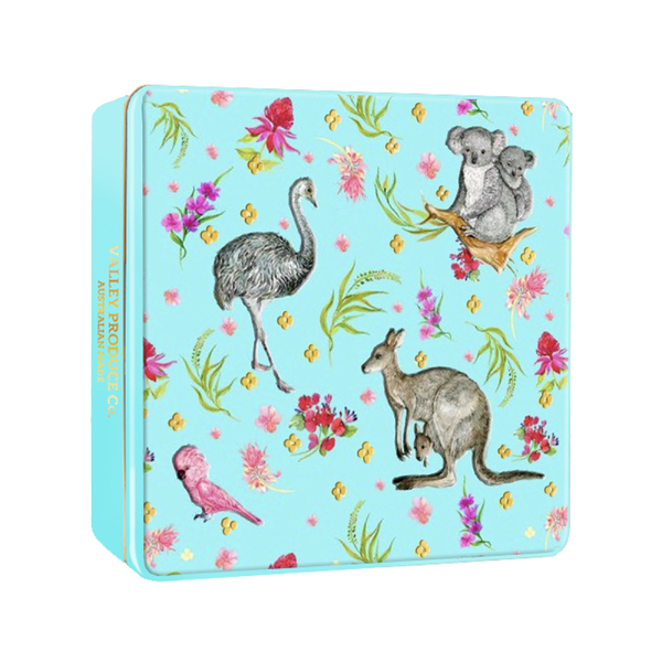VPC Pure Butter Shortbread Embossed Tin - Australian Animals (Blue) 180g (12)