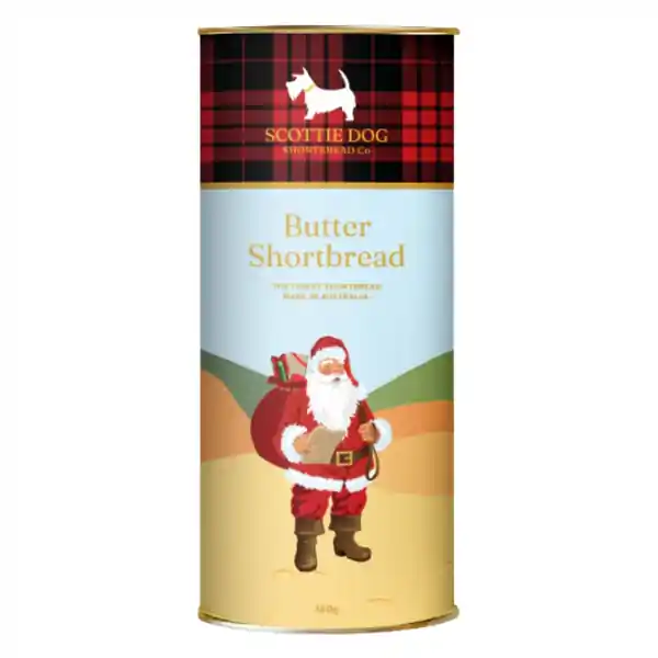 Scottie Dog Shortbread Co Tube - Christmas 180g (12)