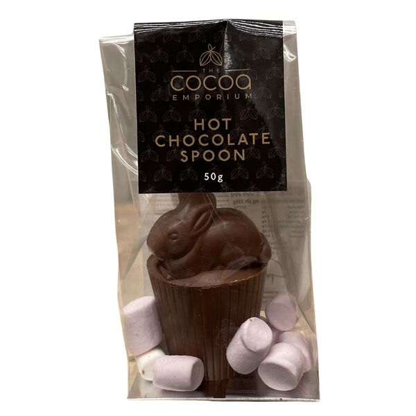 TCE Hot Chocolate Spoon with Bunny - Milk Chocolate 50g (12)