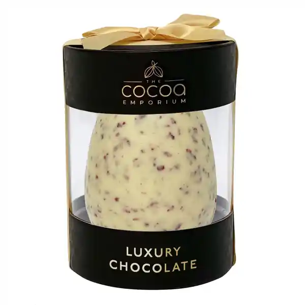 TCE Easter Egg Cylinder with Ribbon - White Chocolate Berry 180g (6)