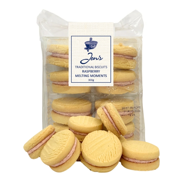 Jens Raspberry Melting Moments 300g (12)