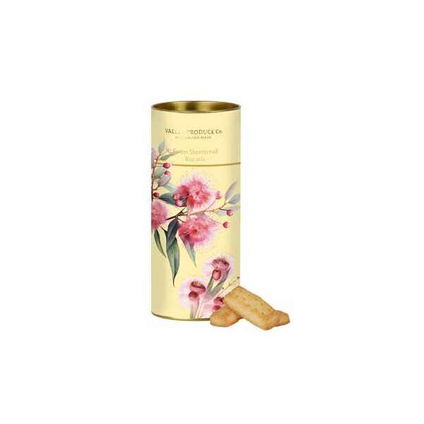 Valley Produce Co Australian Gumnut Blossom Shortbread Tube 180g (12)