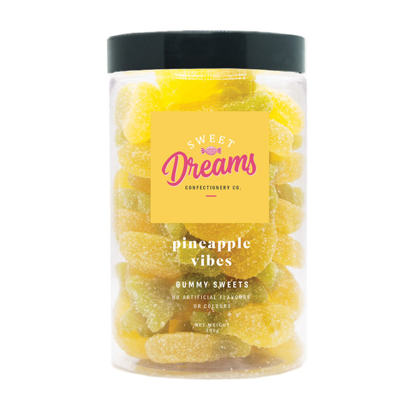 Sweet Dreams Confectionery Co. Gummy Sweets Jar - Pineapple vibes 330g (6)