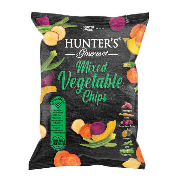 Hunter's Gourmet Mixed Vegetable Chips 75g (24)