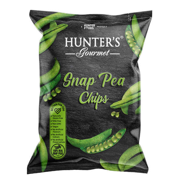 Hunter's Gourmet Snap Pea Chips 50g (24)