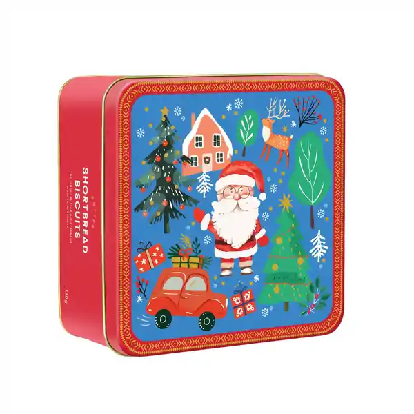 VPC Christmas Shortbread Tin - Waving Santa 180g (12)