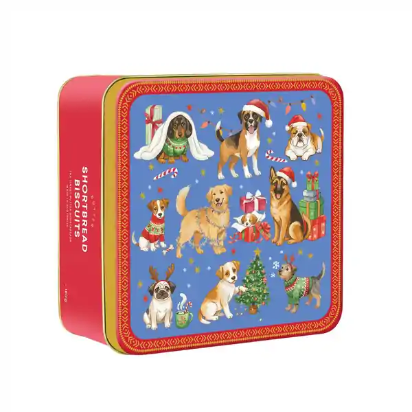 VPC Christmas Shortbread Tin - Christmas Dogs 180g (12)