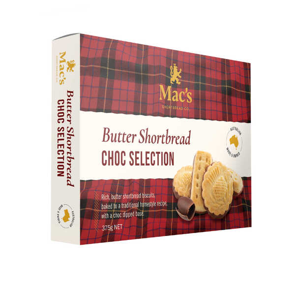 Mac's Butter Shortbread Choc Selection 375g
