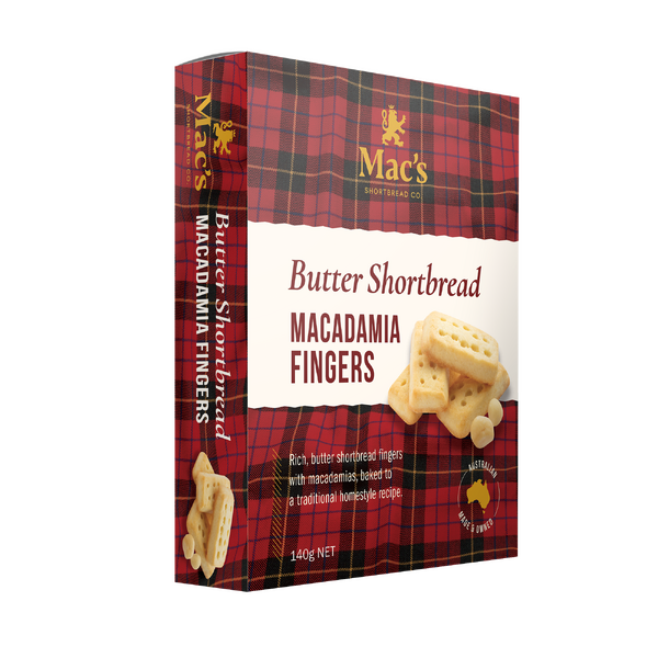 Mac's Shortbread Co Macadamia Shortbread Fingers 150g 