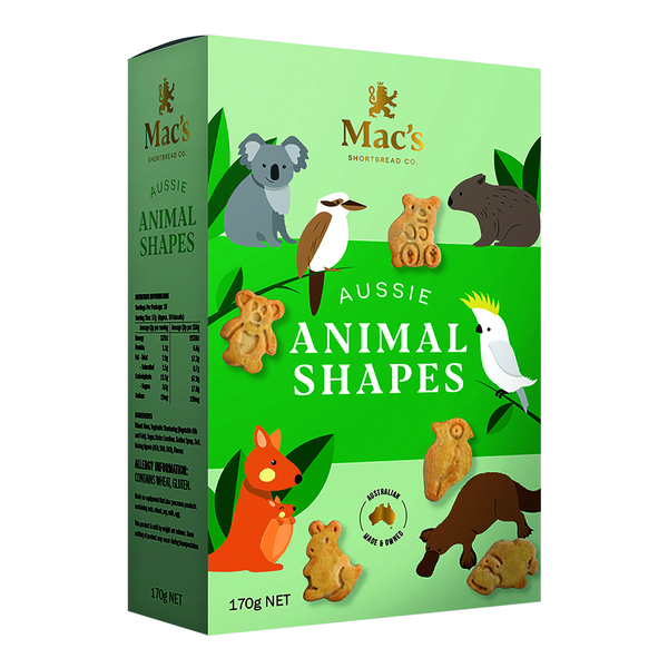Mac's Aussie Animal Shapes 170g