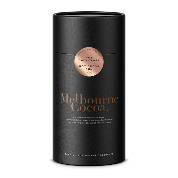 Melbourne Cocoa Hot Cross Bun Hot Chocolate