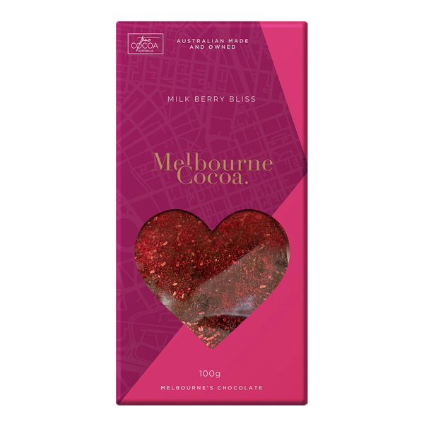 Melbourne Cocoa Pink Milk Berry Bliss Heart Block