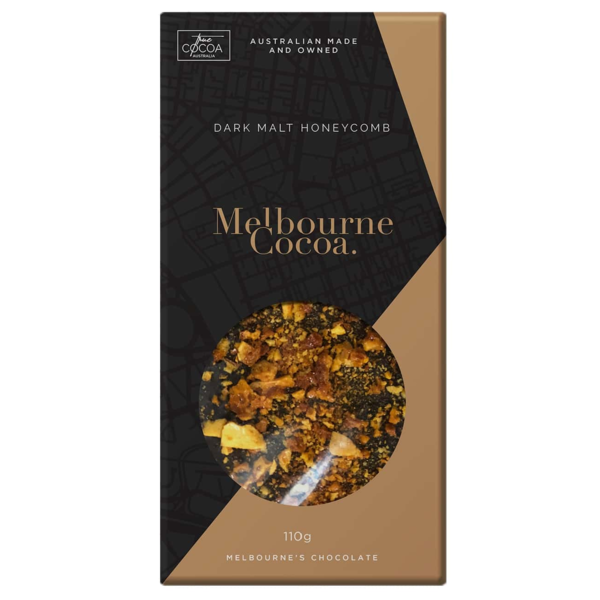 Melbourne Cocoa - Dark Malt & Honeycomb Bar 115g