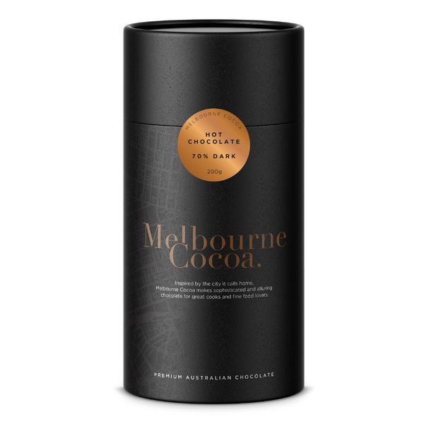Melbourne Cocoa Hot Chocolate 70% Dark 200g (12)