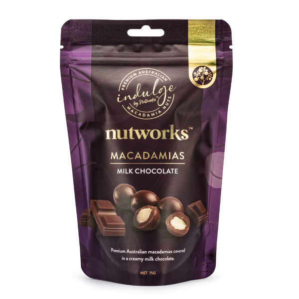 Nutworks Milk Choc Macadamias SUP 75g (12)