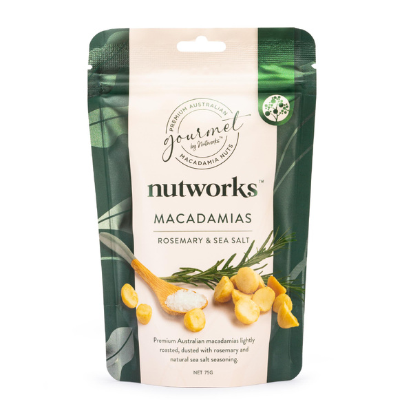 Nutworks Rosemary & Sea Salt Macadamias SUP 75g (12)