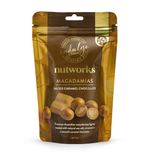 Nutworks Salted Caramel Choc Macadamias SUP 75g (12)