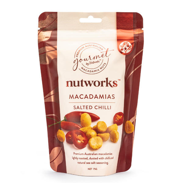 Nutworks Salted Chilli Macadamias SUP 75g 12)