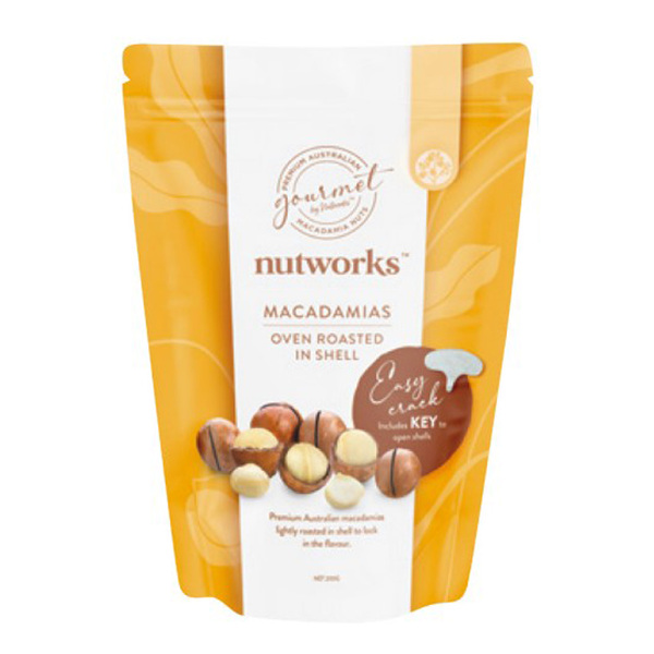 Nutworks Oven Roasted Nut in Shell Macadamias SUP 200g (12)