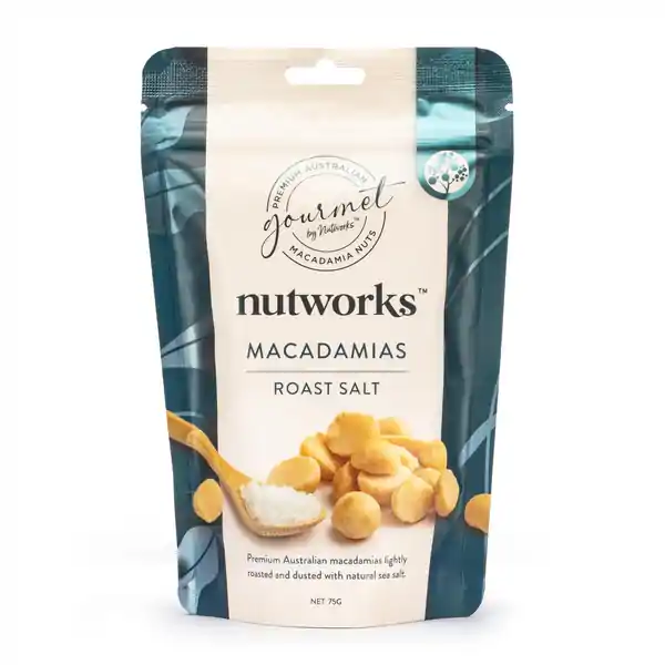 Nutworks Roast Salt Macadamias SUP 75g (12)