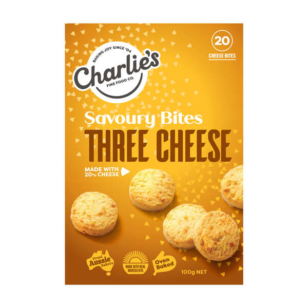 Charlie's Mini Cheese Bites - Three Cheese 100g (6)
