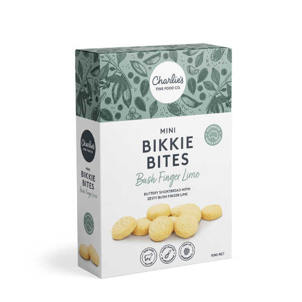 Charlie's Mini Bikkie Bites - Bush Finger Lime Shortbread 