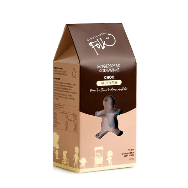 Gingerbread Folk Gluten Free Chocolate Kiddiewinks 225g (8)