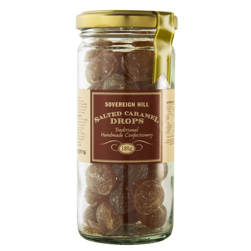 Sovereign Hill Confec. Salted Caramel Drops 185g (12)