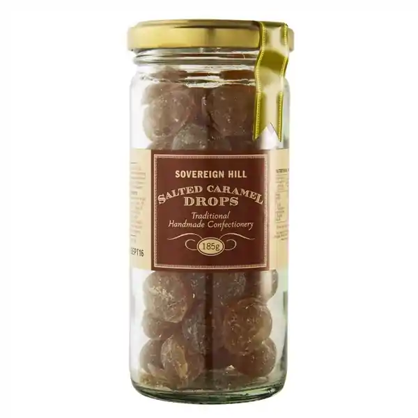 Sovereign Hill Confec. Salted Caramel Drops 185g (12)