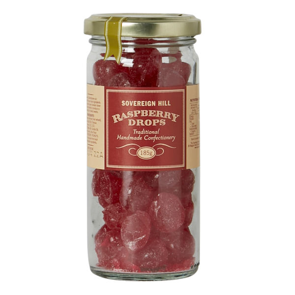 Sovereign Hill Confec. Raspberry Drops 185g (12)