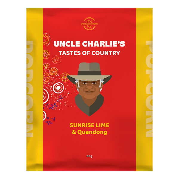 Uncle Charlies Popcorn -Sunrise Lime & Quandong 60g (12)