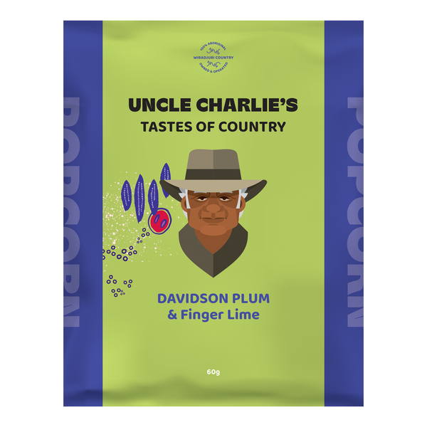 Uncle Charlies Popcorn - Davidson Plum & Finger Lime 60g (12)