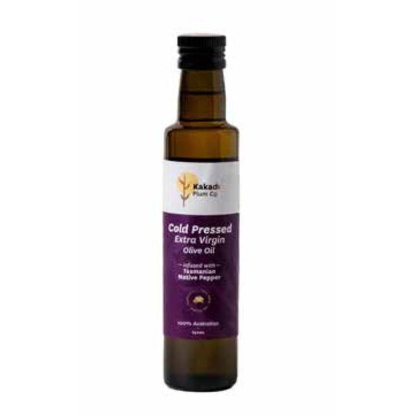 Kakadu Plum Co. Cold Pressed Olive Oil with Native Pepper 250ml (6)