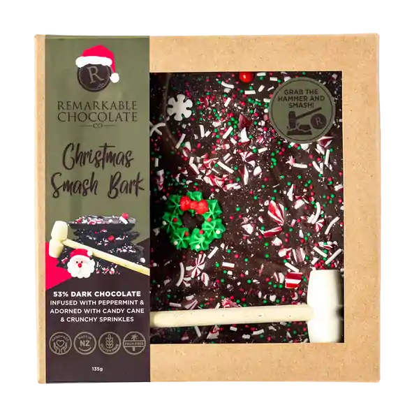 Remarkable Chocolate Smash Bark Candy Cane Christmas 135g (10)