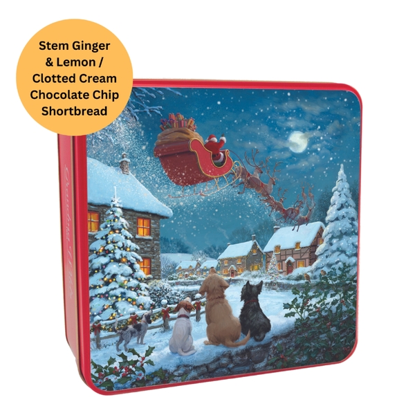 Grandma Wild's Embossed Dogs on Santa Watch Tin 160g (6)
