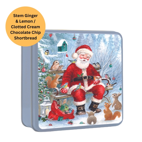 Grandma Wild's Embossed Santa & Woodland Friends Tin 160g (6)