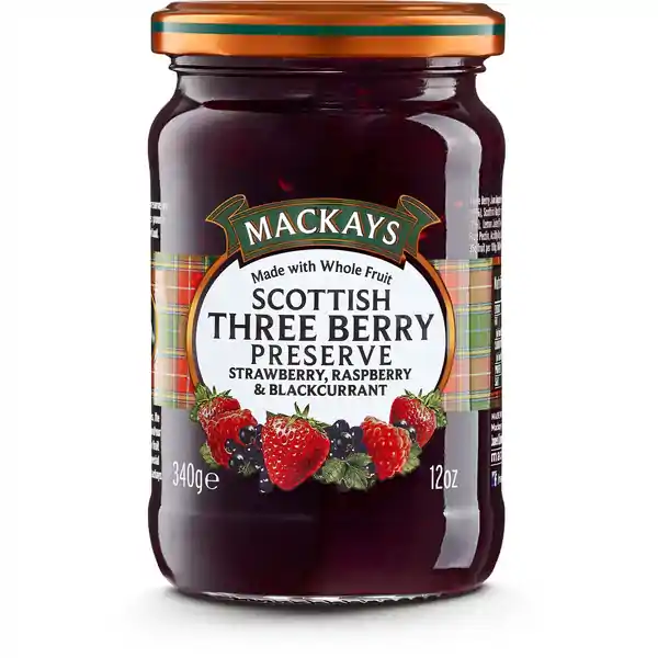 Mackays Scottish Three Berry Preserve 340g (6)