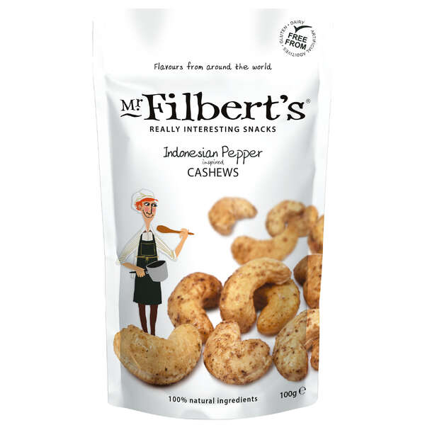 Mr Filbert's Indonesian Peppered Cashews 100g (12)